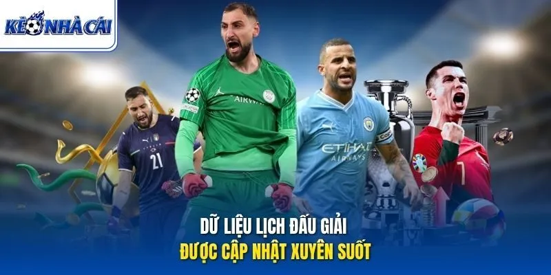 Dữ liệu lịch đấu giải được cập nhật xuyên suốt